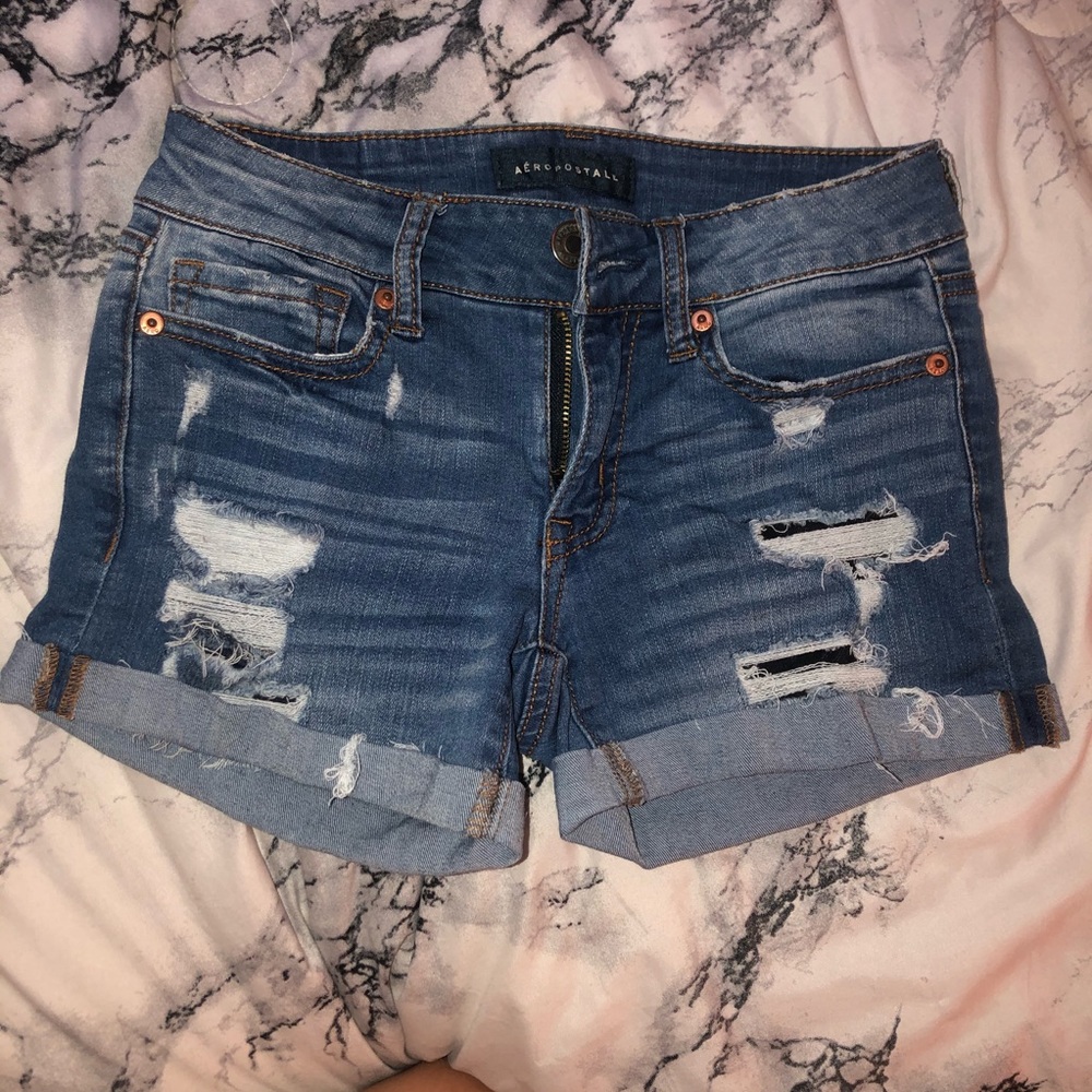 Dark Wash Aeropostale Jean Shorts
